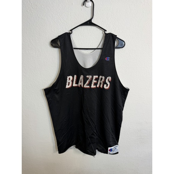 Champion Jackets & Blazers - Vintage Champion Black Blazers reversible to white Jersey Size XL 90s Rare